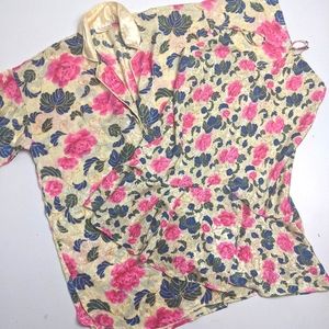Vintage Victoria Secret Floral 2 Peice PJ Lingerie